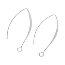 Ganchos De Brinco Em Formato V Banhados a Prata Esterlina 925, 20 Peças Para Fabricação De Joias DIY