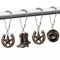 Ganchos de cortina de chuveiro Xinhw Western Cowboy Decoração de banheiro Ganchos de cortina de chuveiro Xinhw Western Cowboy Decoração de banheiro