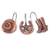 Ganchos de cortina de chuveiro Xinhw Western Cowboy Decoração de banheiro Ganchos de cortina de chuveiro Xinhw Western Cowboy Decoração de banheiro