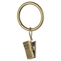 Ganchos de cortina Hanitronic Antique Brass 30 unidades para haste de 1,0 polegadas Ganchos de cortina Hanitronic Antique Brass 30 unidades para haste de 1,0 polegadas