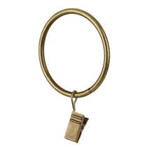 Ganchos de cortina Hanitronic Antique Brass 30 unidades para haste de 1,5 a 1,75 polegadas Ganchos de cortina Hanitronic Antique Brass 30 unidades para haste de 1,5 a 1,75 polegadas
