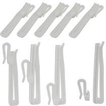Ganchos de cortina Mangood, 30 peças ajustáveis para cortinas brancas Ganchos de cortina Mangood, 30 peças ajustáveis para cortinas brancas