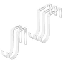 Ganchos de cubículo CENHANG ajustáveis sobre a porta, 5 peças brancas