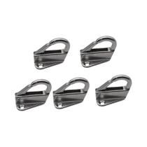 Ganchos De Fender Para Barco Em Aço Inoxidável 316, 5PCS, Gancho De Olho Com Clipe De Molas,
