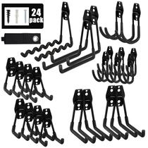 Ganchos de garagem AOBEN Heavy Duty Garage Hanger Organizer, pacote com 24 Ganchos de garagem AOBEN Heavy Duty Garage Hanger Organizer, pacote com 24