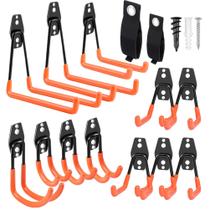Ganchos de garagem REMIAWY Heavy Duty Steel, pacote com 14, antiderrapantes