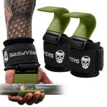 Ganchos de levantamento de peso Gymreapers Heavy Duty Power Wrist Straps Ganchos de levantamento de peso Gymreapers Heavy Duty Power Wrist Straps