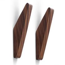 Ganchos de madeira montados na parede COCOYA Natural Walnut, conjunto de 2 Ganchos de madeira montados na parede COCOYA Natural Walnut, conjunto de 2