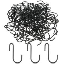 Ganchos de metal Sratte 120 peças Small S Hooks 6,1 cm pretos