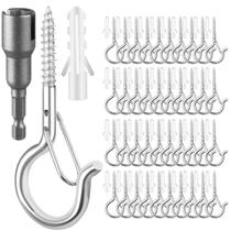 Ganchos de parafuso FSAH Q-Hanger 48PCS Fivela de segurança prateada