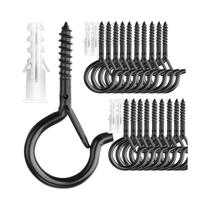 Ganchos De Parafuso Pretos Reforçados De 2,2 Polegadas, Pacote Com 20 Para Pendurar Plantas, Luzes