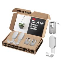 Ganchos de parede 3M CLAW 11,34 kg, peso pesado, suspensão, pacote com 4