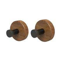 Ganchos De Parede Autoadesivos De Madeira De Noz Suporte Para Chaves Toalhas Banheiro Armazenamento Ganchos De Parede Autoadesivos De Madeira De Noz Suporte Para Chaves Toalhas Banheiro Armazenamento