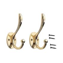 Ganchos De Parede De Metal Polido De Alta Resistência 2 4pcs Fácil Instalação Design Casual Estiloso Ganchos De Parede De Metal Polido De Alta Resistência 2 4pcs Fácil Instalação Design Casual Estiloso