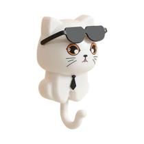 Ganchos De Parede Em Forma De Gato Adesivos Para Quarto Porta Chaves Guarda-chuva Cabide Decorativo