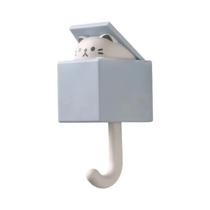 Ganchos De Parede Em Forma De Gato De Desenho Animado Adesivos Para Quarto Porta Chaves Guarda-chuva