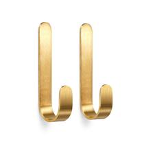 Ganchos de parede HZZTY BRNY Brass Brushed Gold, pacote com 2 Ganchos de parede HZZTY BRNY Brass Brushed Gold, pacote com 2
