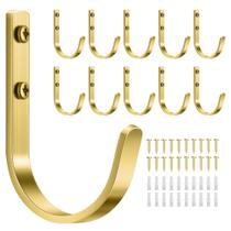 Ganchos de Parede Josmimic 10 Unidades Dourado Escovado 10x22 lb Ganchos de Parede Josmimic 10 Unidades Dourado Escovado 10x22 lb