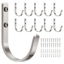 Ganchos de Parede Josmimic Kit com 10 Unidades, Alta Resistência, 10 kg, Prata Ganchos de Parede Josmimic Kit com 10 Unidades, Alta Resistência, 10 kg, Prata