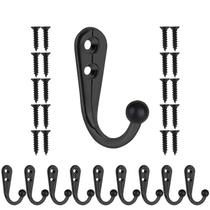 Ganchos de Parede para Casaco HAHAYOO - Metal Premium Preto - 10 Unidades Ganchos de Parede para Casaco HAHAYOO - Metal Premium Preto - 10 Unidades