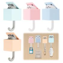Ganchos de Parede WY LIGHTING LEVEL Gato e Rato 4 Unidades Multicolor