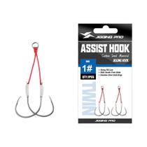 Ganchos De Pesca De Metal Reforçados 1/0 2/0 3/0 4/0 Com Barbatana Dupla Para Jigging Marinho,