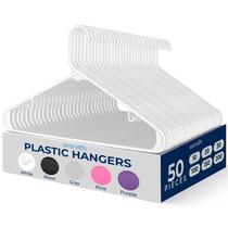 Ganchos de plástico SereneLife White Standard, pacote com 50 Ganchos de plástico SereneLife White Standard, pacote com 50