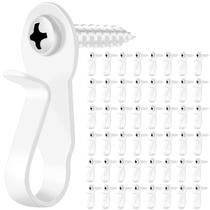 Ganchos de Rosca DINGEE, 48 Unidades, Brancos, para Uso Externo, Aço Inoxidável Ganchos de Rosca DINGEE, 48 Unidades, Brancos, para Uso Externo, Aço Inoxidável