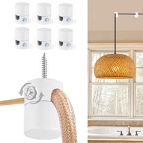 Ganchos de Teto Adcssynd, Kit com 6 Unidades, Alumínio Branco para Lustre Suspenso Ganchos de Teto Adcssynd, Kit com 6 Unidades, Alumínio Branco para Lustre Suspenso