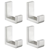 Ganchos de toalha de aço inoxidável Angle Simple SUS 304, pacote com 4