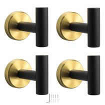 Ganchos de toalha de banho NearMoon SUS 304 em aço inoxidável, pacote com 4