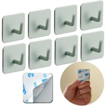 Ganchos de toalha DEKAZIA Mint Green 8 peças, autoadesivos, capacidade de 8 kg
