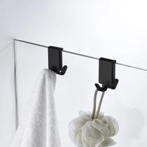 Ganchos de toalha MOKIUER Double para porta de chuveiro de vidro de 8 a 10 mm, pacote com 2