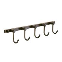 Ganchos de toalha WINCASE Bronze montados na parede, latão antigo, 5 ganchos