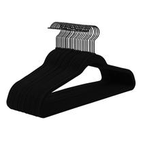 Ganchos de veludo MIZGI All Black, pacote com 40, pesados, antiderrapantes