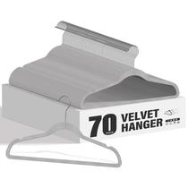Ganchos de veludo, pacote HealSmart 70, economizam espaço, cinza Ganchos de veludo, pacote HealSmart 70, economizam espaço, cinza