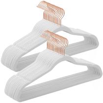 Ganchos de veludo SONGMICS, pacote com 30, antiderrapantes, brancos UCRF026W30