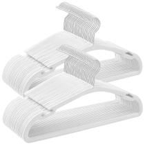 Ganchos de veludo SONGMICS, pacote com 50, antiderrapantes, 43 x 21 cm, brancos