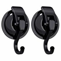 Ganchos de ventosa a vácuo IrOmic Heavy Duty (pacote com 2) pretos