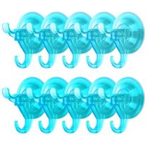 Ganchos de ventosa Antimbee Clear Shower, pacote com 10 (ciano)