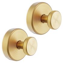 Ganchos de Ventosa Bntuk 2 Unidades Dourado à Prova de Ferrugem para Banheiro Ganchos de Ventosa Bntuk 2 Unidades Dourado à Prova de Ferrugem para Banheiro
