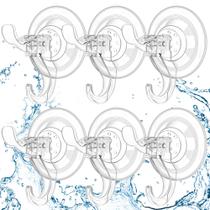 Ganchos de ventosa Goabroa Clear Vacuum, pacote com 6 unidades para 5 kg