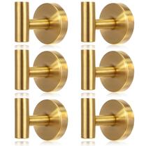 Ganchos de ventosa Shimeyao, pacote com 6, aço inoxidável dourado