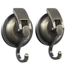 Ganchos de ventosa SOCONT Heavy Duty Green Bronze, pacote com 2 Ganchos de ventosa SOCONT Heavy Duty Green Bronze, pacote com 2