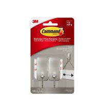 Ganchos decorativos Command: níquel escovado, pequenos