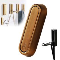 Ganchos dobráveis para montagem em parede Devenirriche Zinc Alloy Brushed Gold Ganchos dobráveis para montagem em parede Devenirriche Zinc Alloy Brushed Gold