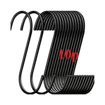 Ganchos Em S De Aço Inoxidável Preto Para Acessórios De Cozinha, Instalação Fácil E Durável Para