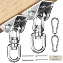 Ganchos giratórios Aisto Heavy Duty, capacidade de 907 kg, aço inoxidável