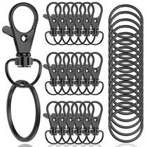 Ganchos Giratórios com Fecho Segauin 100 unidades Preto 32mm Argolas para Chaves Ganchos Giratórios com Fecho Segauin 100 unidades Preto 32mm Argolas para Chaves