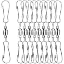 Ganchos giratórios e clipes TecUnite Smooth Spinning, pacote com 10